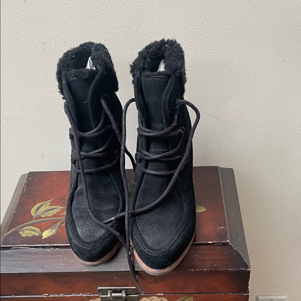 UGG Black Suede Winter Boots